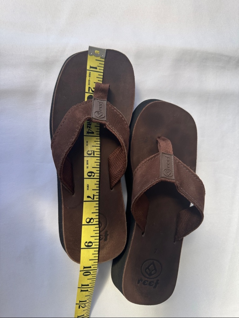 Reef Butter Platform Flip Flops Chocolate Brown Size 7 Lightweight Comfy Sandals - Picture 6 of 6